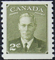 Timbre de 1950 - Roi Georges VI - Timbre du Canada