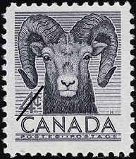 Timbre de 1953 - Mouflon - Timbre du Canada