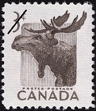 Timbre de 1953 - Orignal - Timbre du Canada