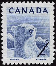 Timbre de 1953 - Ours blanc - Timbre du Canada