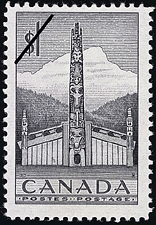 Timbre de 1953 - Poteau totémique - Timbre du Canada