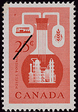 Timbre de 1956 - L'industrie chimique du Canada - Timbre du Canada