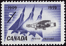 Cinquantenaire du vol en avion 1959 - Timbre du Canada