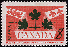 Timbre de 1959 - Plaines d'Abraham - Timbre du Canada