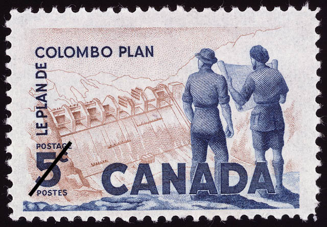 Stampsandcanada Colombo Plan 5 Cents 1961 Stamps Of Canada Price Guide And Value