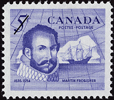 Timbre de 1963 - Martin Frobisher, 1535-1594 - Timbre du Canada