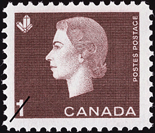 Timbre de 1963 - Reine Elizabeth II - Timbre du Canada