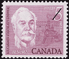 Timbre de 1963 - Sir Casimir Stanislaus Gzowski, 1813-1963 - Timbre du Canada