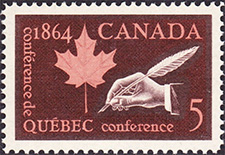 Timbre de 1964 - Conférence de Québec - Timbre du Canada
