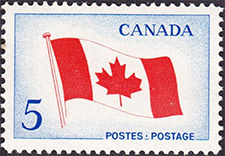 Le drapeau national 1965 - Timbre du Canada