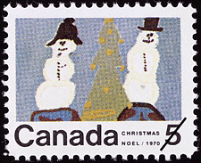 Timbre de 1970 - Bonhommes de neige - Timbre du Canada