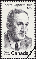 Timbre de 1971 - Pierre Laporte, 1921-1970 - Timbre du Canada