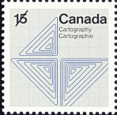 Timbre de 1972 - Cartographie - Timbre du Canada