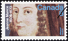 Timbre de 1973 - Jeanne Mance, 1606-1673 - Timbre du Canada