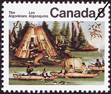 Timbre de 1973 - Indiens Micmacs - Timbre du Canada