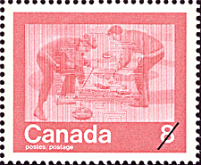 Timbre de 1974 - Curling - Timbre du Canada