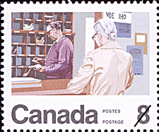 Timbre de 1974 - Maître de poste - Timbre du Canada