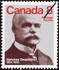 Timbre de 1975 - Alphonse Desjardins, 1854-1920 - Timbre du Canada