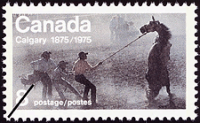 Timbre de 1975 - Calgary, 1875-1975 - Timbre du Canada
