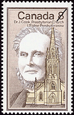 Dr. J. Cook, L'Église Presbytérienne 1975 - Timbre du Canada