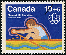 Timbre de 1975 - L'aviron - Timbre du Canada