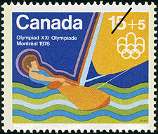 La voile 1975 - Timbre du Canada