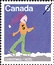 Timbre de 1975 - Le Patineur - Timbre du Canada