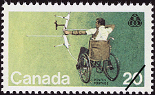 Timbre de 1976 - Jeux olympiques des handicapeacute;s physiques - Timbre du Canada