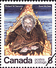 Timbre de 1976 - Robert W. Service, Sam McGee - Timbre du Canada