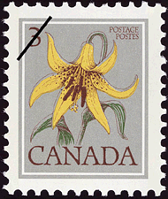 Timbre de 1977 - Lis du Canada, Lilium canadense - Timbre du Canada