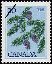 Timbre de 1977 - Sapin de Douglas, Pseudotsuga menziesii - Timbre du Canada