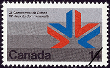 Timbre de 1978 - Symbole des Jeux - Timbre du Canada