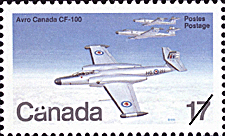 Timbre de 1980 - Avro Canada CF-100 - Timbre du Canada