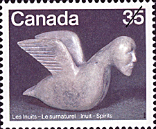 Timbre de 1980 - L'oiseau esprit - Timbre du Canada
