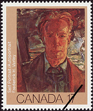 Timbre de 1981 - Frederick H. Varley, Autoportrait - Timbre du Canada