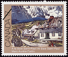 Timbre de 1981 - Marc-Aurèle Fortin, À la Baie Saint-Paul - Timbre du Canada