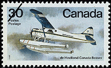 Timbre de 1982 - de Havilland Canada Beaver - Timbre du Canada