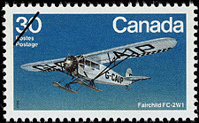 Timbre de 1982 - Fairchild FC-2W1 - Timbre du Canada