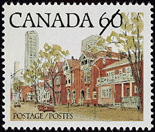 Timbre de 1982 - Scène de rue de l'Ontario - Timbre du Canada