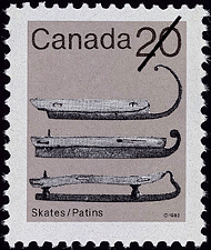 Timbre de 1982 - Patins - Timbre du Canada