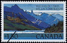 Timbre de 1982 - Les lacs Waterton - Timbre du Canada