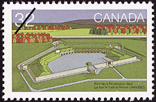 Timbre de 1983 - Le fort #1 de la Pointe-Lévis (QC) - Timbre du Canada