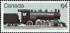 Timbre de 1984 - CP classe D10a type 4-6-0 - Timbre du Canada