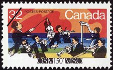 Timbre de 1984 - L'Orchestre symphonique de Montréal, 50e anniversaire - Timbre du Canada