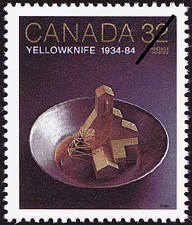 Timbre de 1984 - Yellowknife, 1934-84 - Timbre du Canada