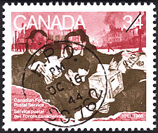 Timbre de 1986 - Service postale des Forces canadiennes, 1911-1986 - Timbre du Canada