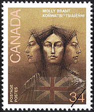 Timbre de 1986 - Molly Brant, Konwatsi'tsiaienni - Timbre du Canada