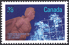 Timbre de 1987 - Hamilton, Scourge, 1813, Lac Ontario - Timbre du Canada