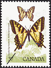 Timbre de 1988 - Papillon tigré du Canada - Timbre du Canada