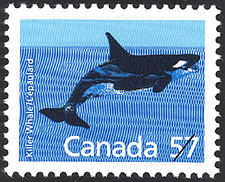 Timbre de 1988 - L'épaulard - Timbre du Canada